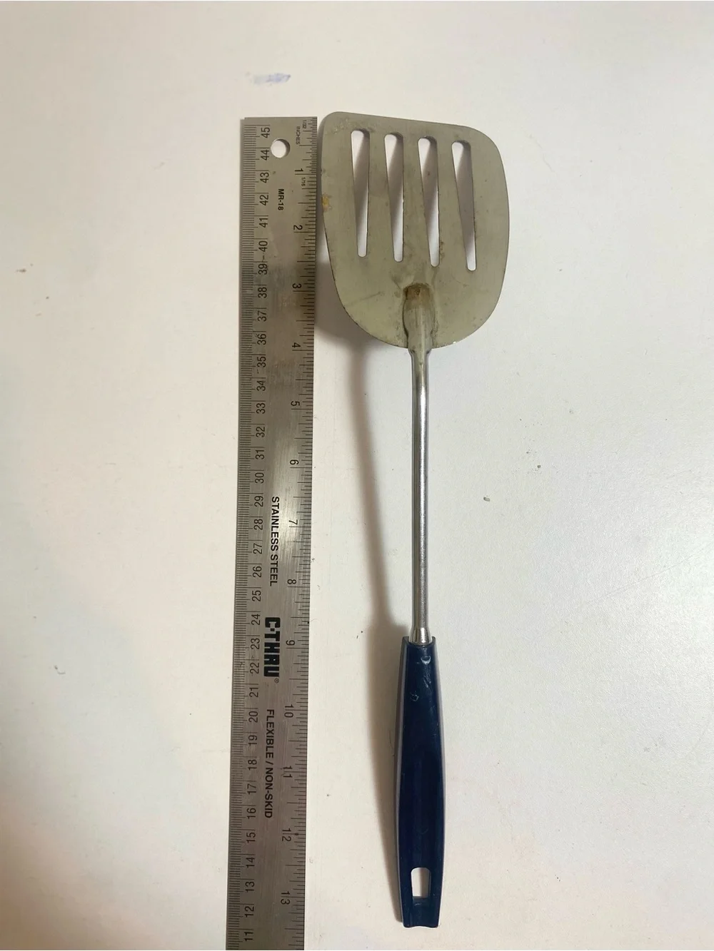 Vintage EKCO Slotted Turner Black Handle Stainless Steel